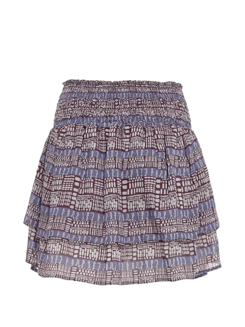 Devotion Clond ruffled patterned mini skirt