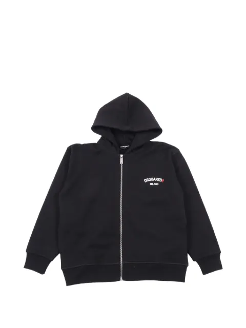 DSQUARED2 KIDS 로고 프린트 후드 집업