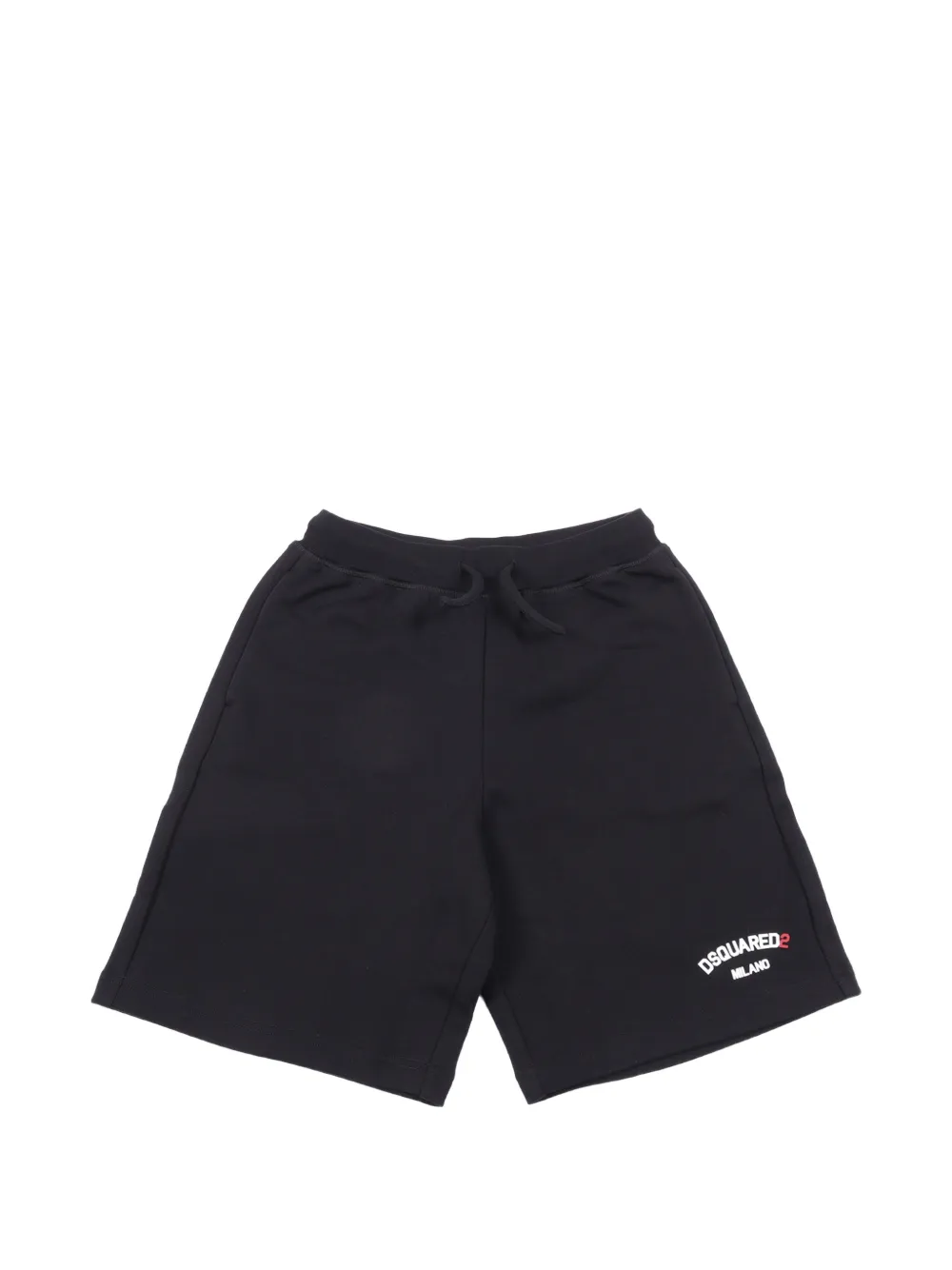 DSQUARED2 KIDS logo-print drawstring shorts - Nero