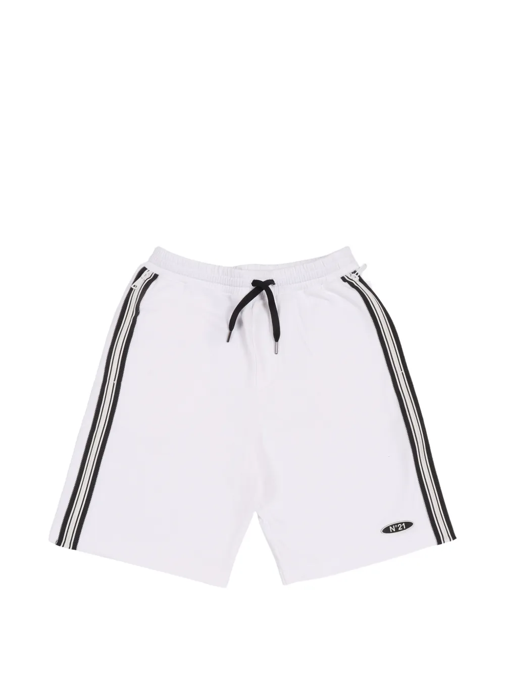 Nº21 Kids striped-detail shorts - Bianco