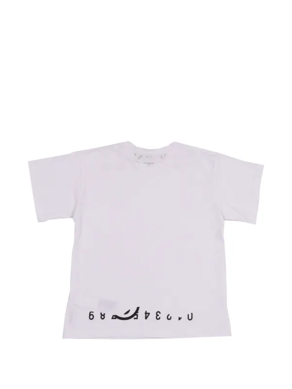 MM6 Maison Margiela Kids numeric-print T-shirt | White | FARFETCH ID