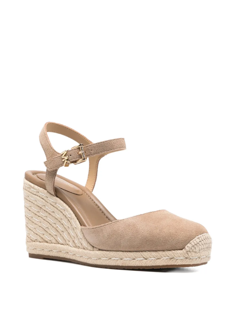 Michael Kors Kenzie wedge espadrille sandals Beige