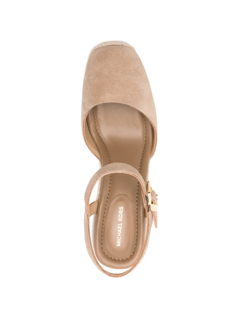 Michael Kors Kenzie wedge espadrille sandals Beige