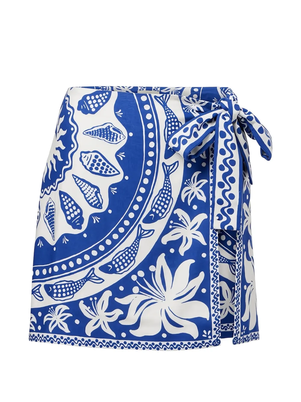 FARM Rio Ocean scarf mini skirt - Blu