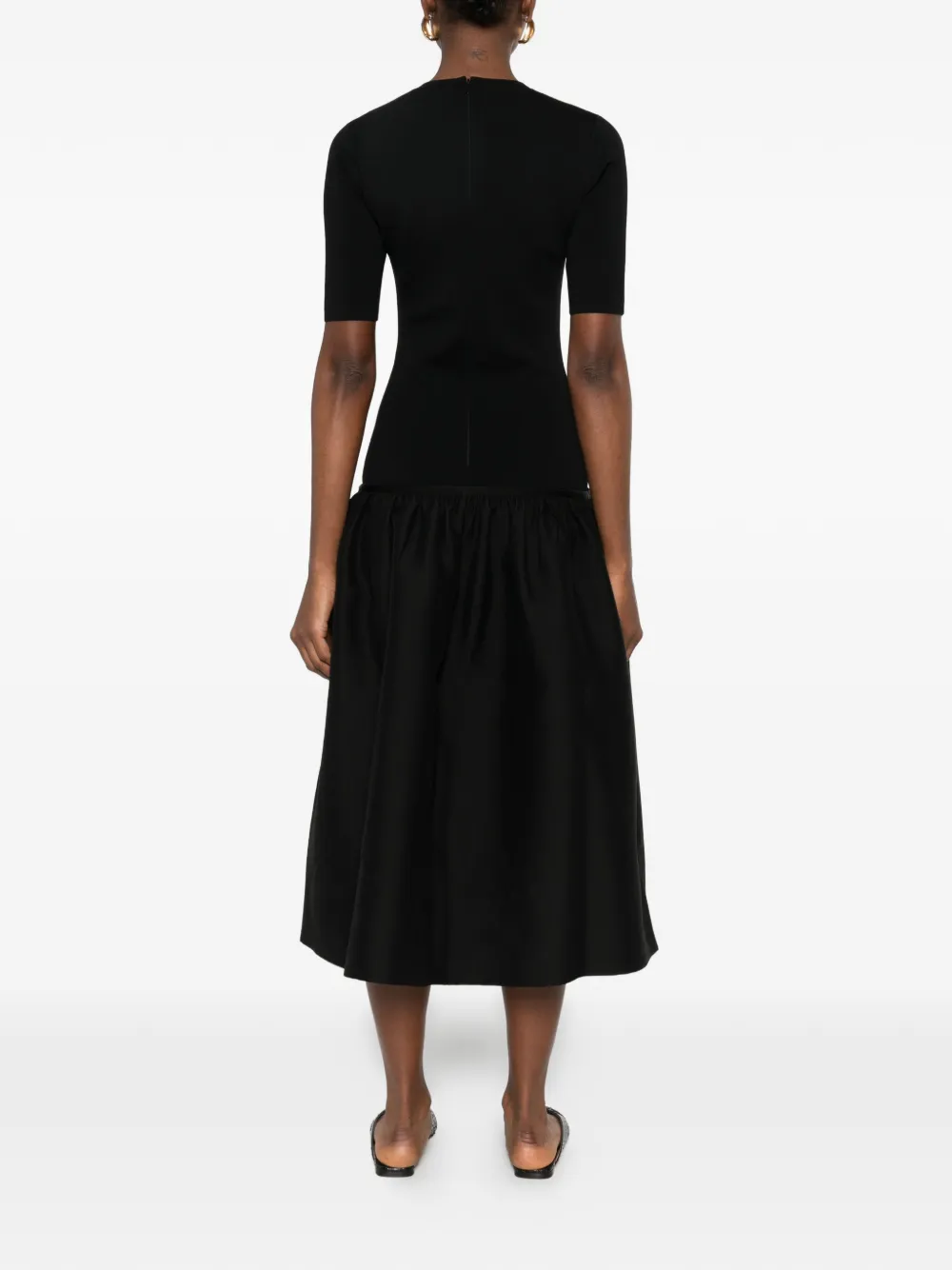 TOTEME Twinflower midi-jurk Zwart