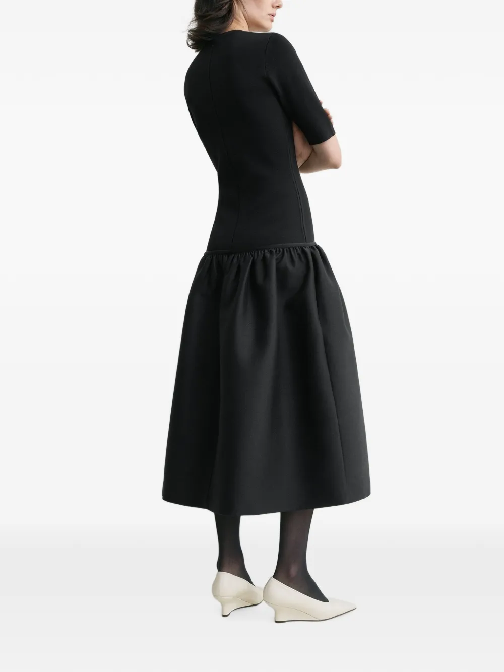 TOTEME Twinflower midi-jurk Zwart