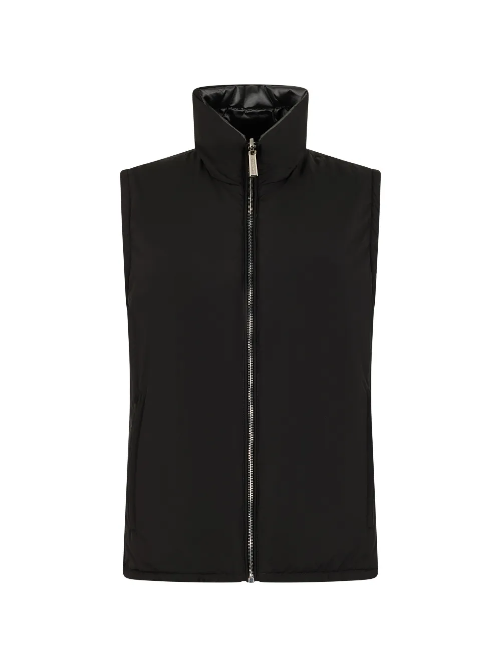 Moorer zip-up sleeveless gilet - Black