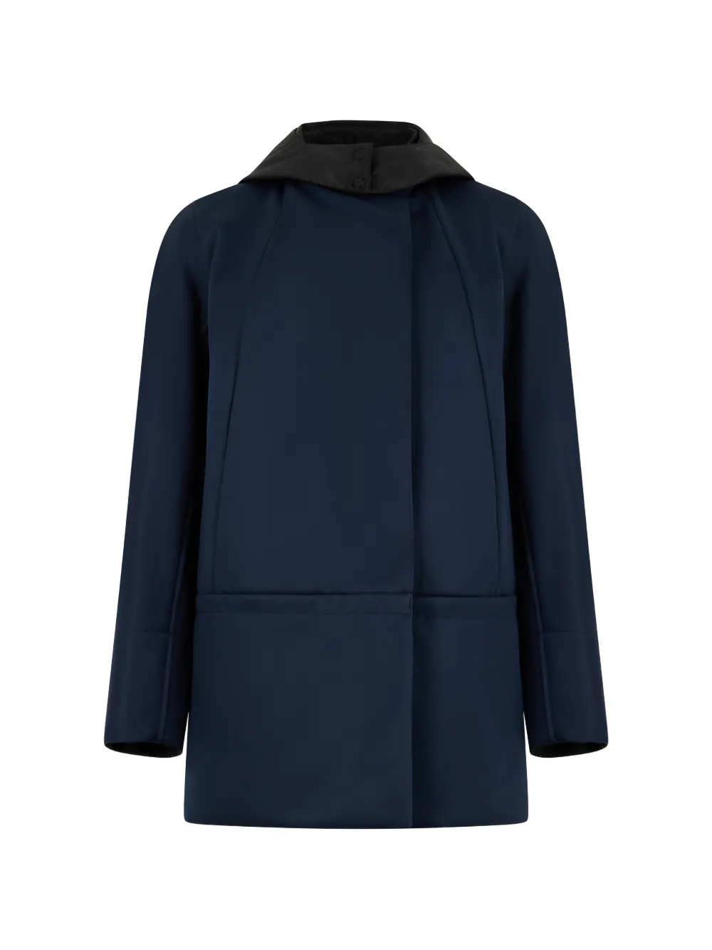 Moorer hooded double-breasted coat | Blue | Image 1