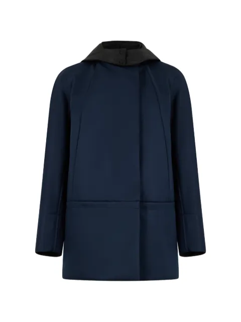 Moorer hooded double-breasted coat