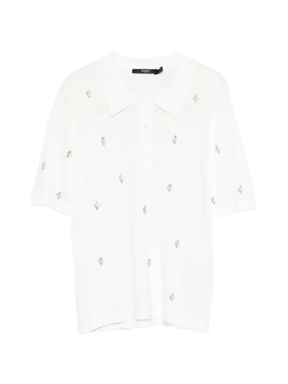 Seventy embellished polo shirt - Bianco