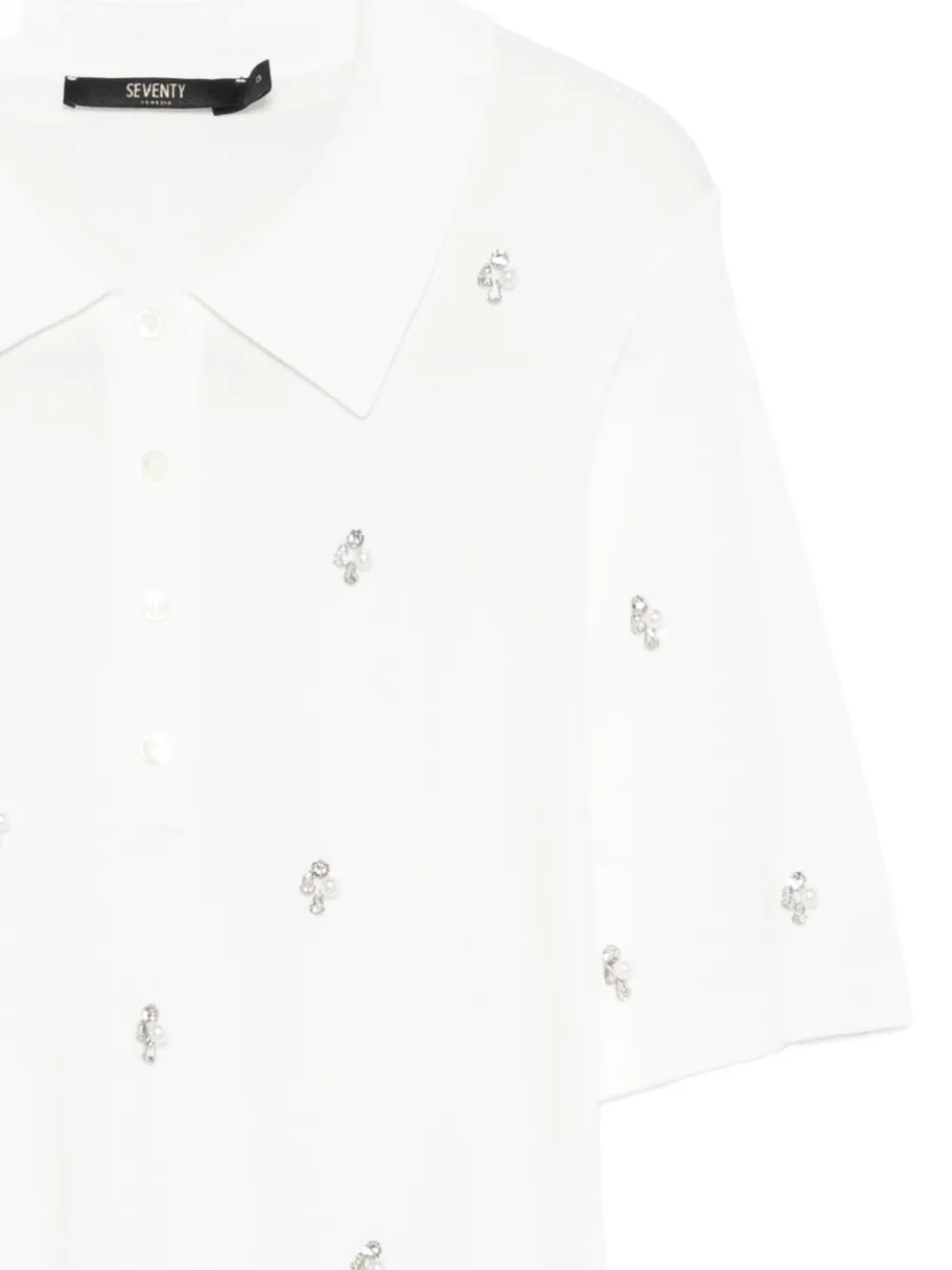 Seventy Poloshirt verfraaid met logo Wit