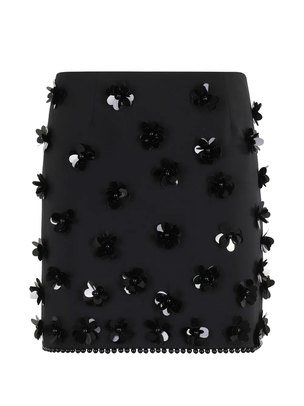 Semicouture Georgina sequin-floral mini skirt - Nero