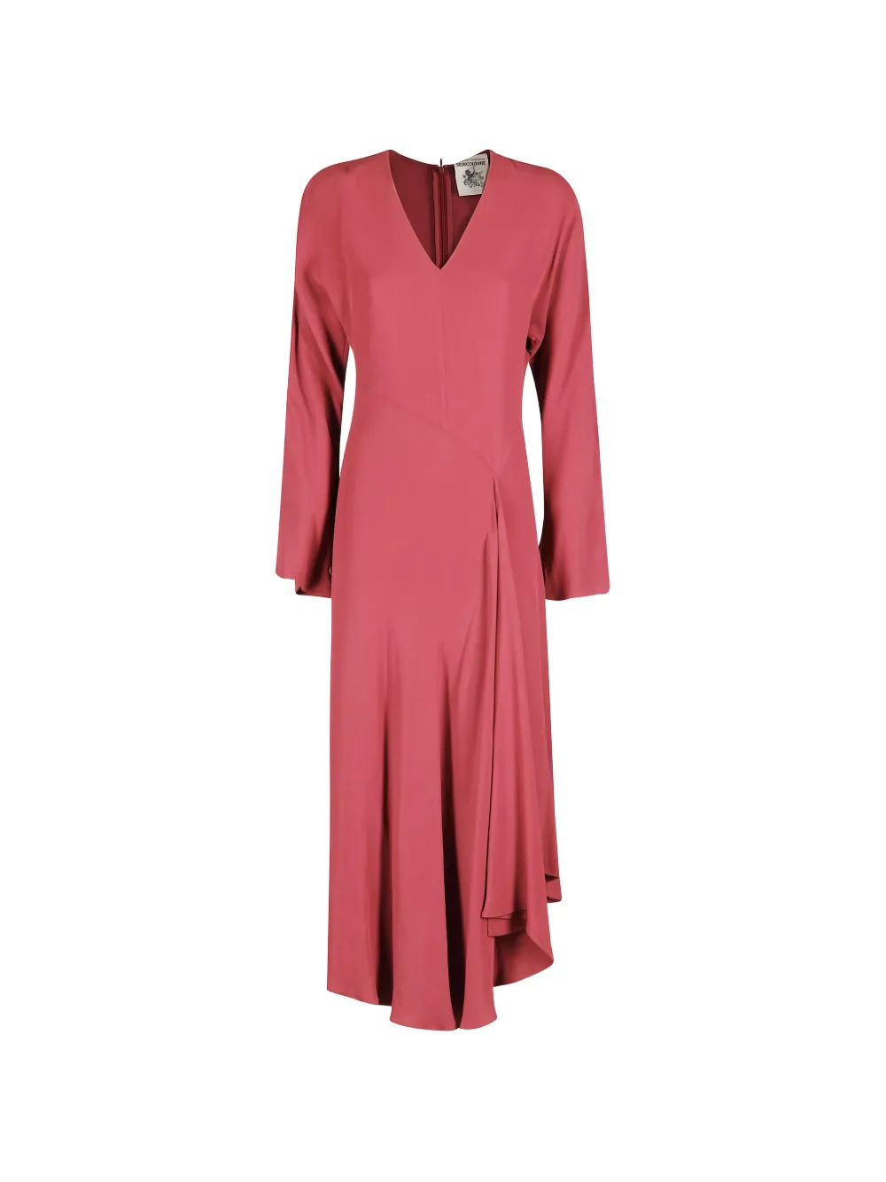 Semicouture Eleonor V-neck asymmetric dress - Rosa