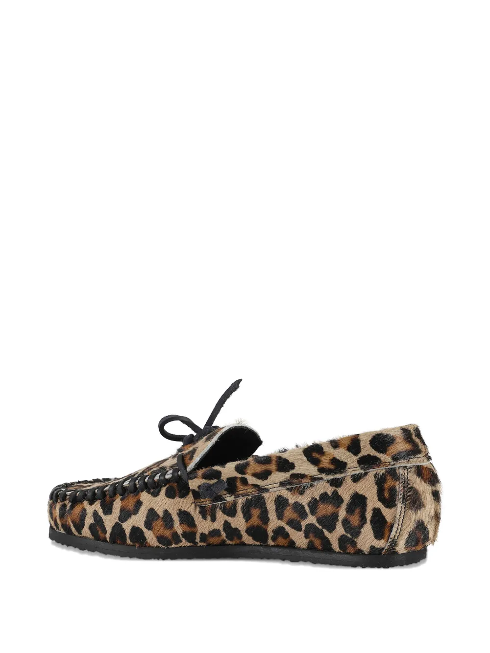 Semicouture Maika animal-print loafers - Marrone