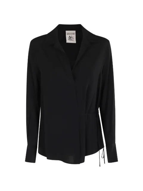 Semicouture Gustave V-neck tie blouse