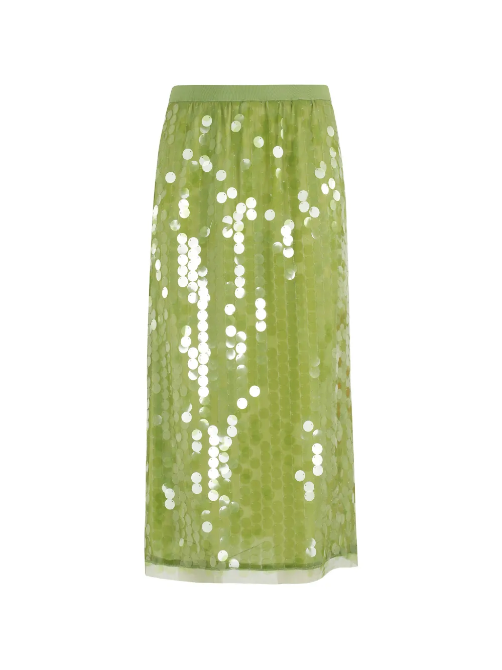 Semicouture Iris sequin-embellished midi skirt - Verde
