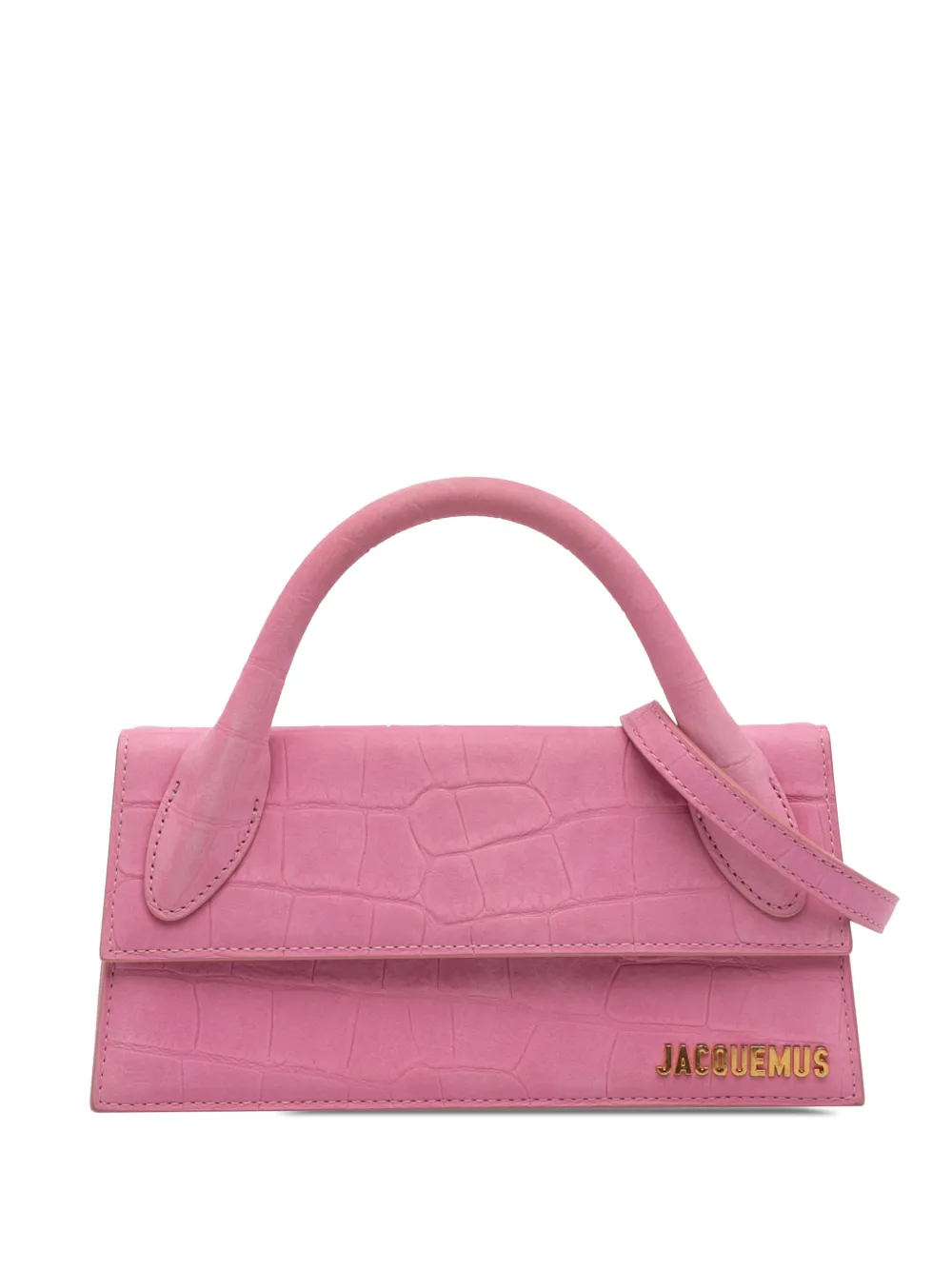 Jacquemus Pre-Owned 2019-2025 Embossed Suede Le Chiquito Long satchel | rosado | Image 1