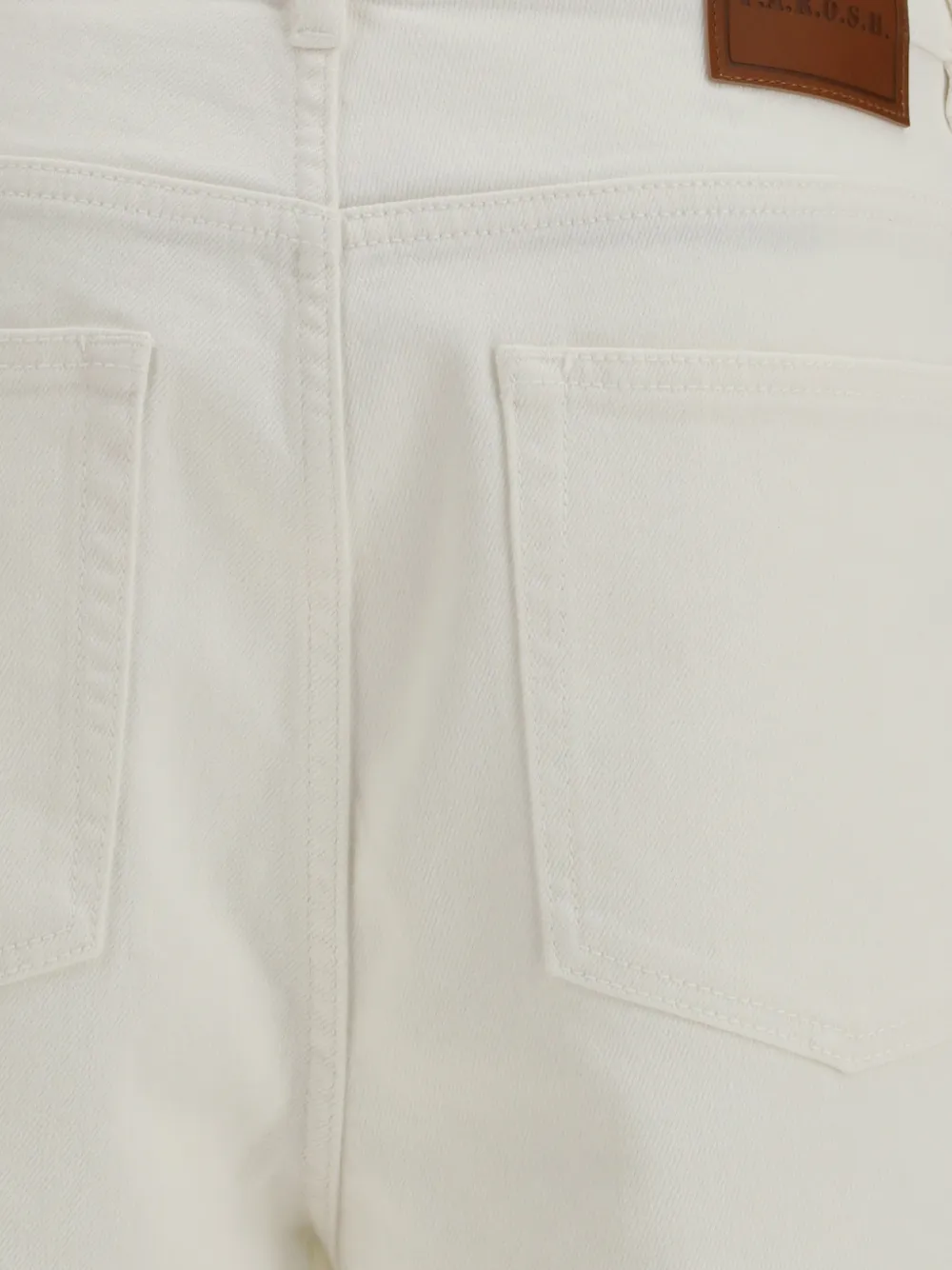 P.a.r.o.s.h. Logo-patch Bermuda Shorts - White 