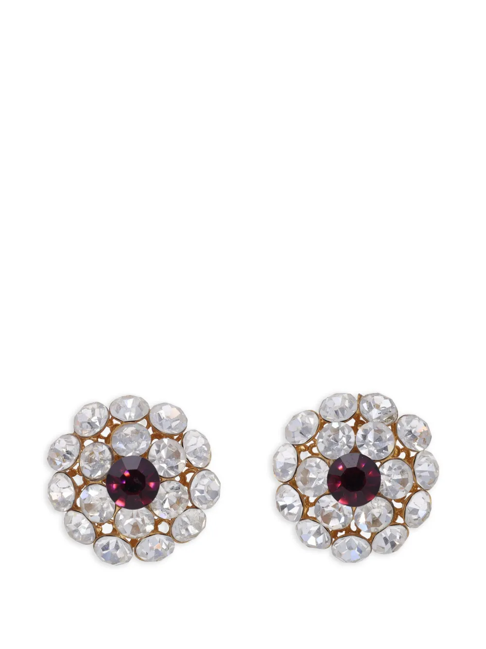 Vintage embellished earrings - Gold