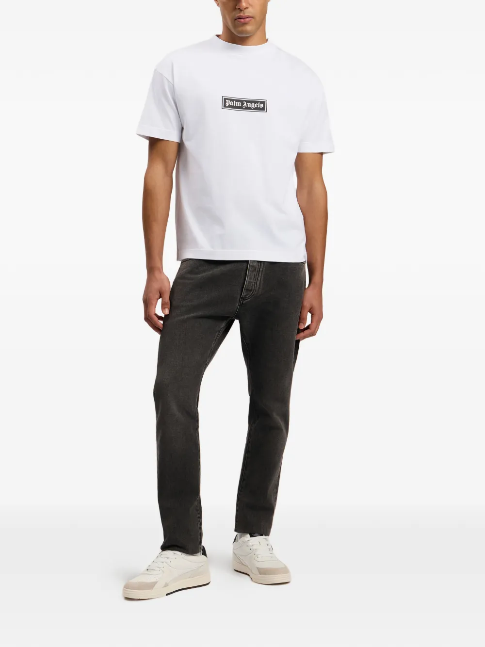 Palm Angels box-logo T-shirt - Wit