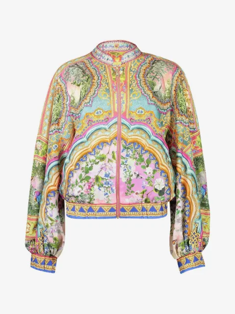 Camilla pattern bomber jacket