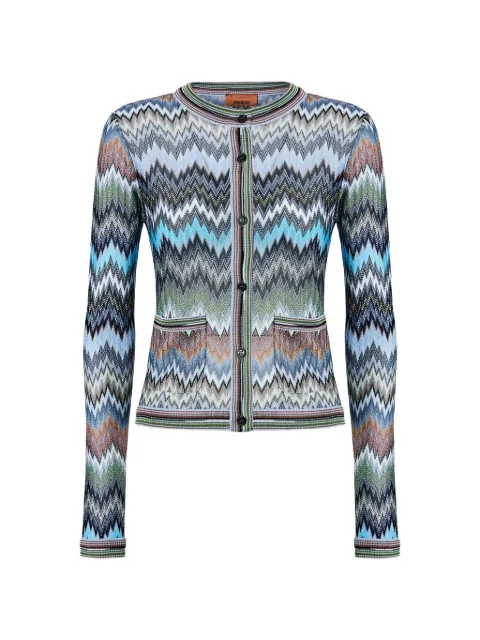 Missoni button-fastening patch-pockets patterned cardigan
