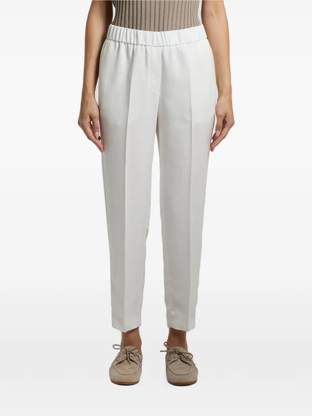 Peserico elasticated-waist trousers - Beige