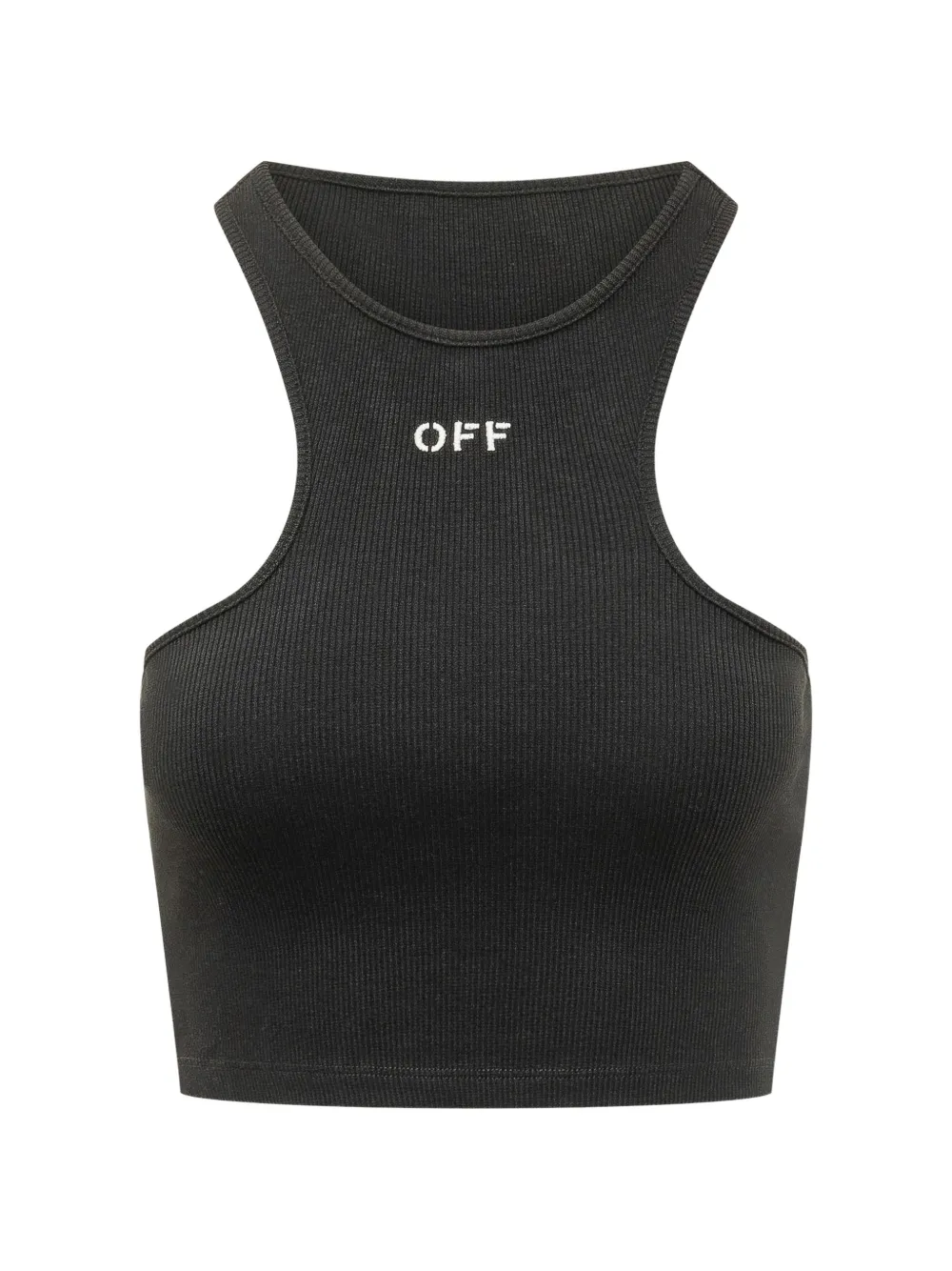 Off-White Off-stamp ribbed top - Nero