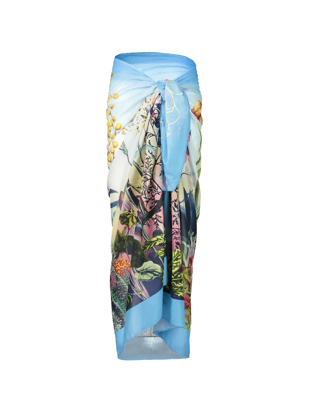 marissa collections floral-print pareo - Blau