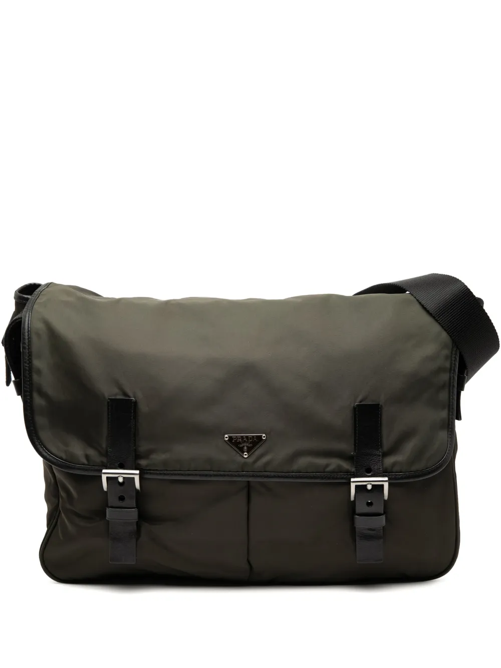 Prada Pre-Owned 2000-2013 Tessuto Double Buckle Messenger Bag crossbody bag | marrón | Image 1