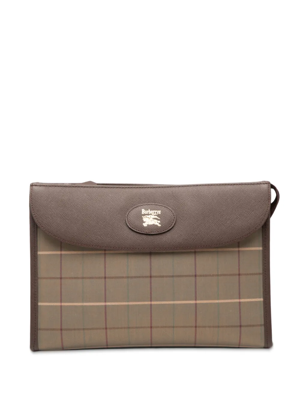 Burberry Pre-Owned 20th Century Vintage Check Canvas clutch bag - Marrone