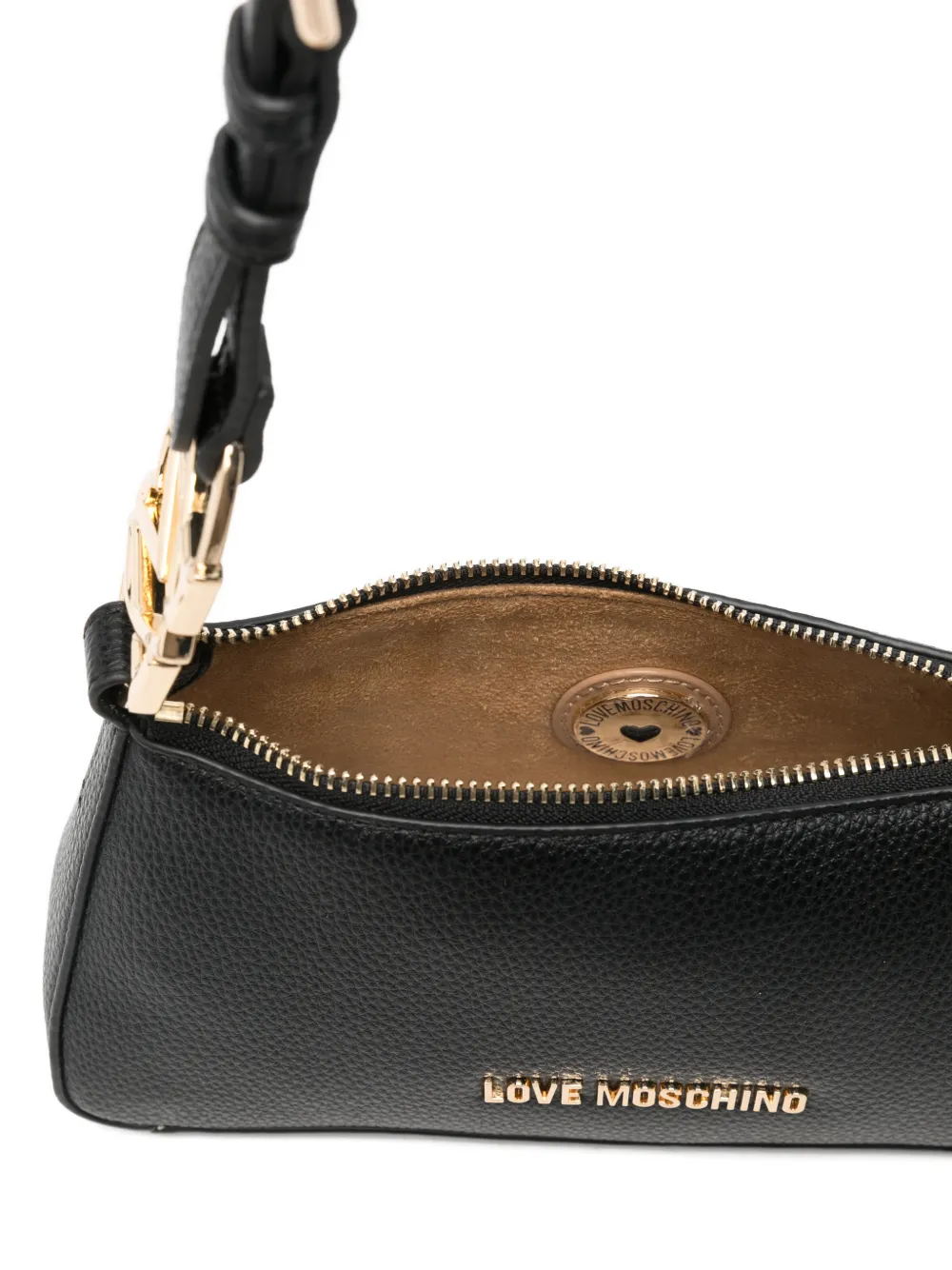 Love Moschino Schoudertas met logo Zwart