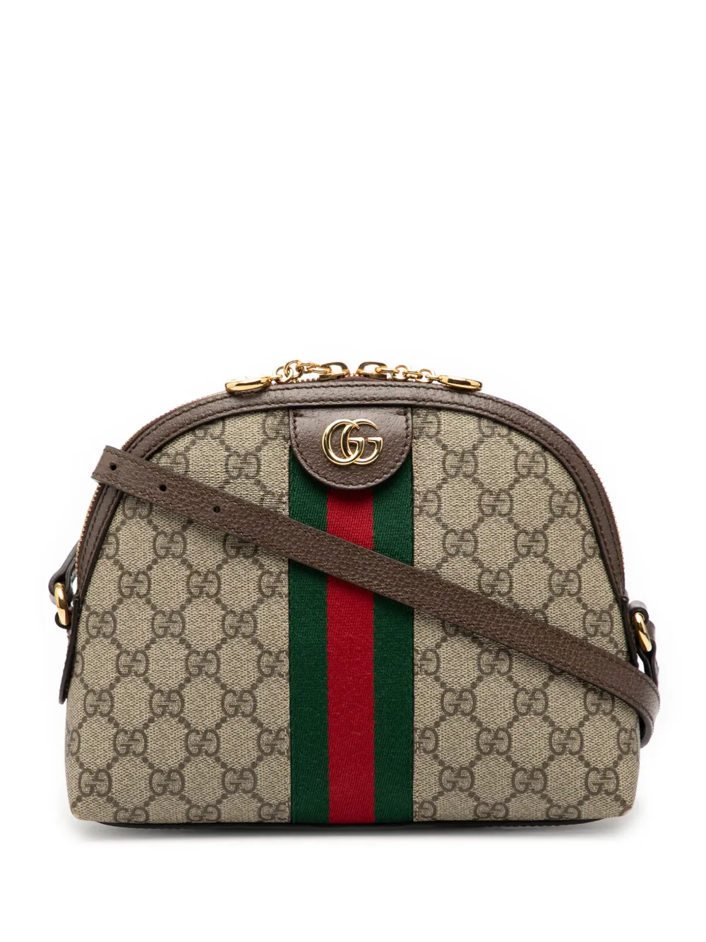Gucci Pre-Owned 2000-2015 Small GG Supreme Ophidia Dome crossbody bag - Marrone