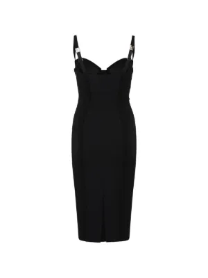 slim fit dress slacks Black Crochet Petal Long Slip Dress main image 0