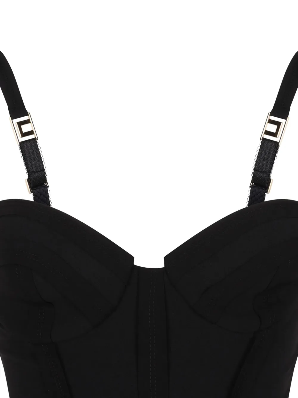 Elisabetta Franchi Midi-jurk met sweetheart hals Zwart