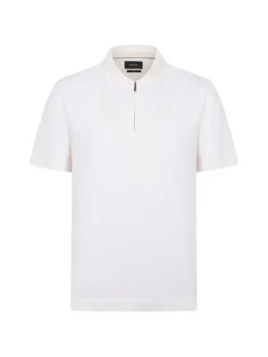 Zegna プレミアムコットン ポロシャツ XS Zegna リネン ポロシャツ | ブルー | FARFETCH JP