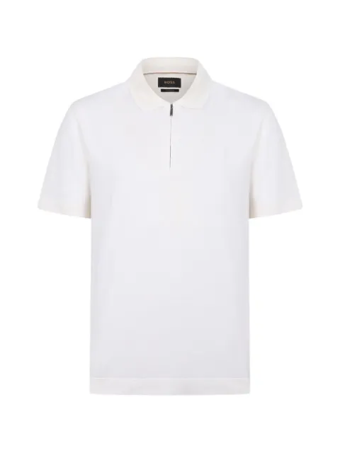 BOSS zip-up polo shirt