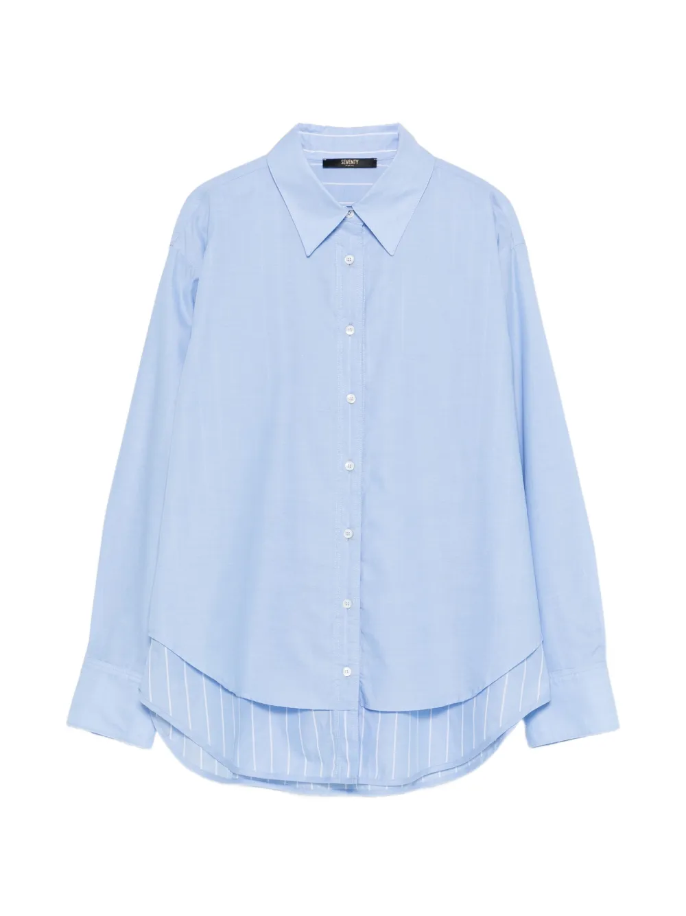 Seventy striped layered shirt - Blu
