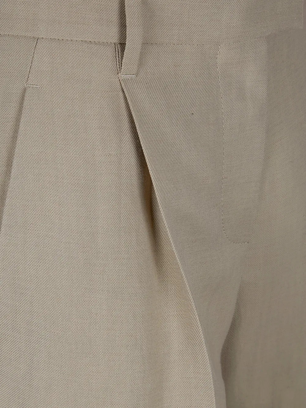 Brunello Cucinelli Broek met geplooide voorkant Beige