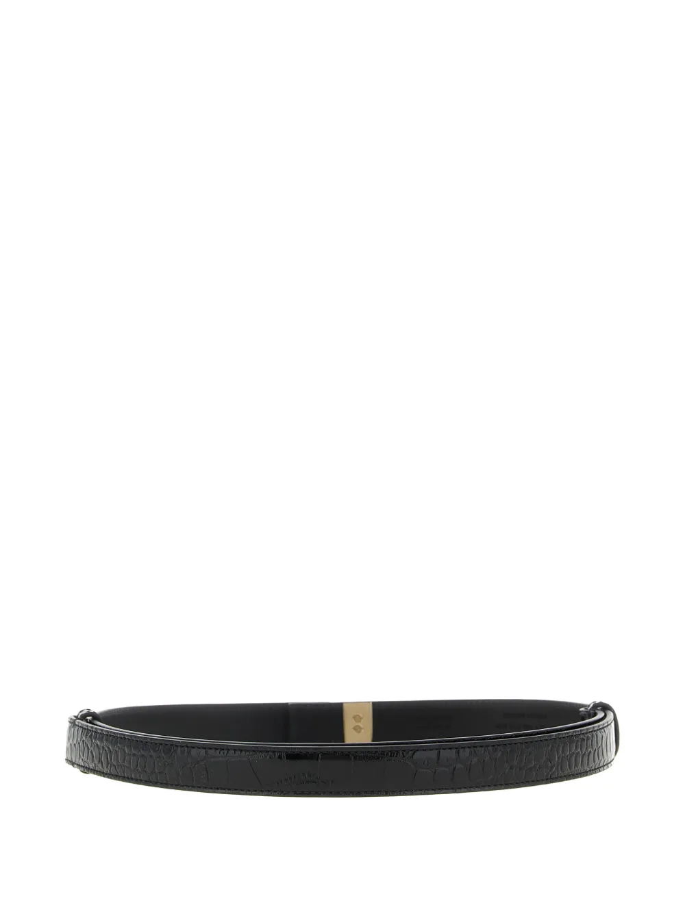 TOM FORD croc-print metal buckle belt - Zwart