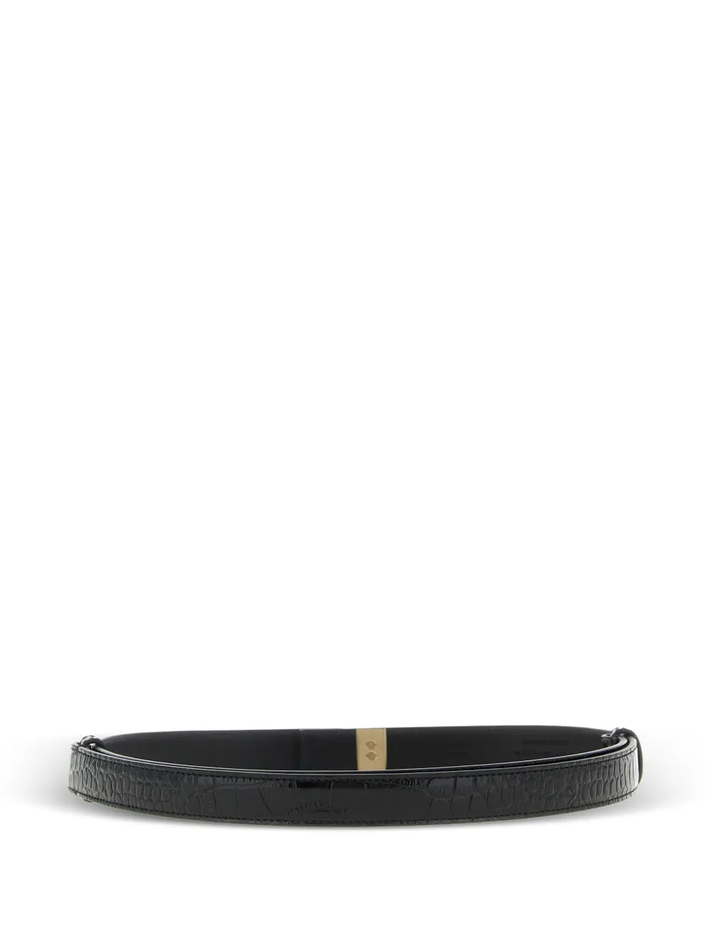 TOM FORD Metalen gespriem met krokodillenprint Zwart