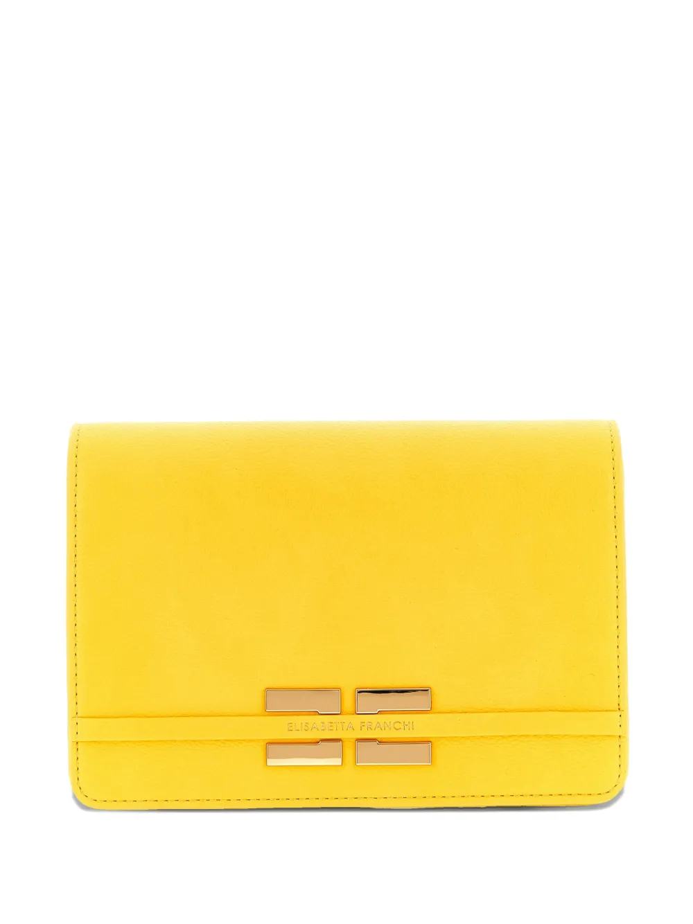 Elisabetta Franchi logo flap satchel - Giallo