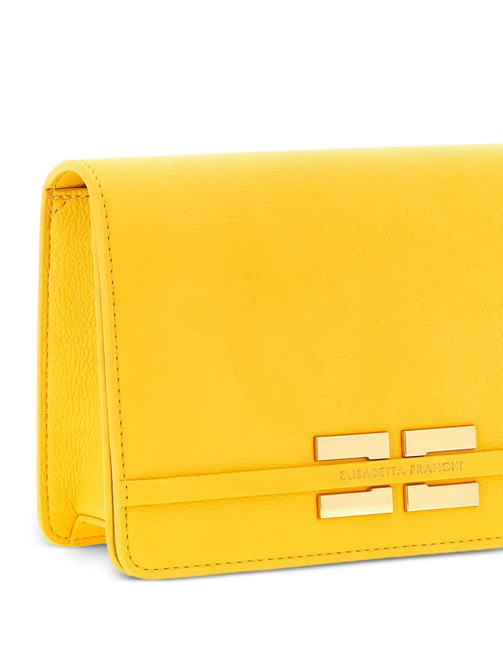 Elisabetta Franchi Schoudertas met logoplakkaat Geel