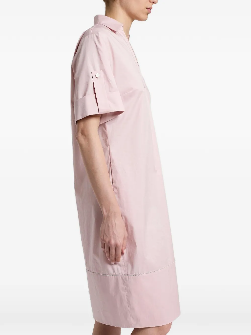 Peserico Midi-jurk met V-hals Roze