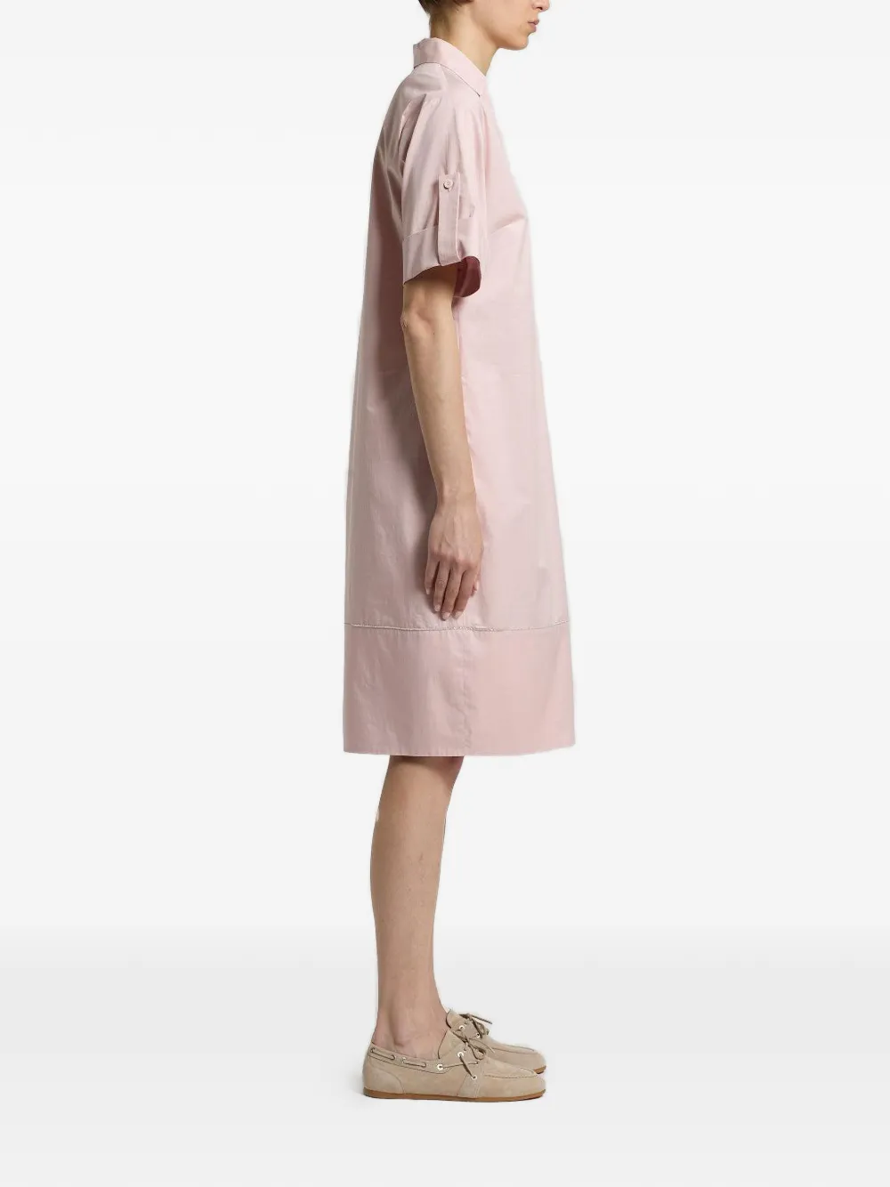 Peserico Midi-jurk met V-hals Roze