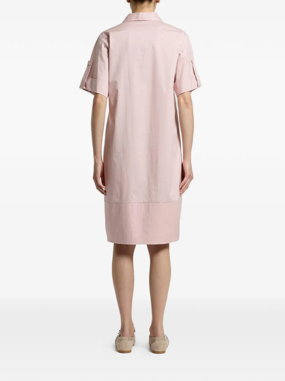 Peserico Midi-jurk met V-hals Roze