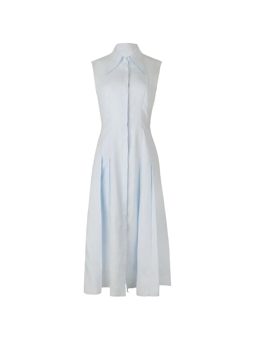 Gabriela Hearst pleated shirt dress - Blu