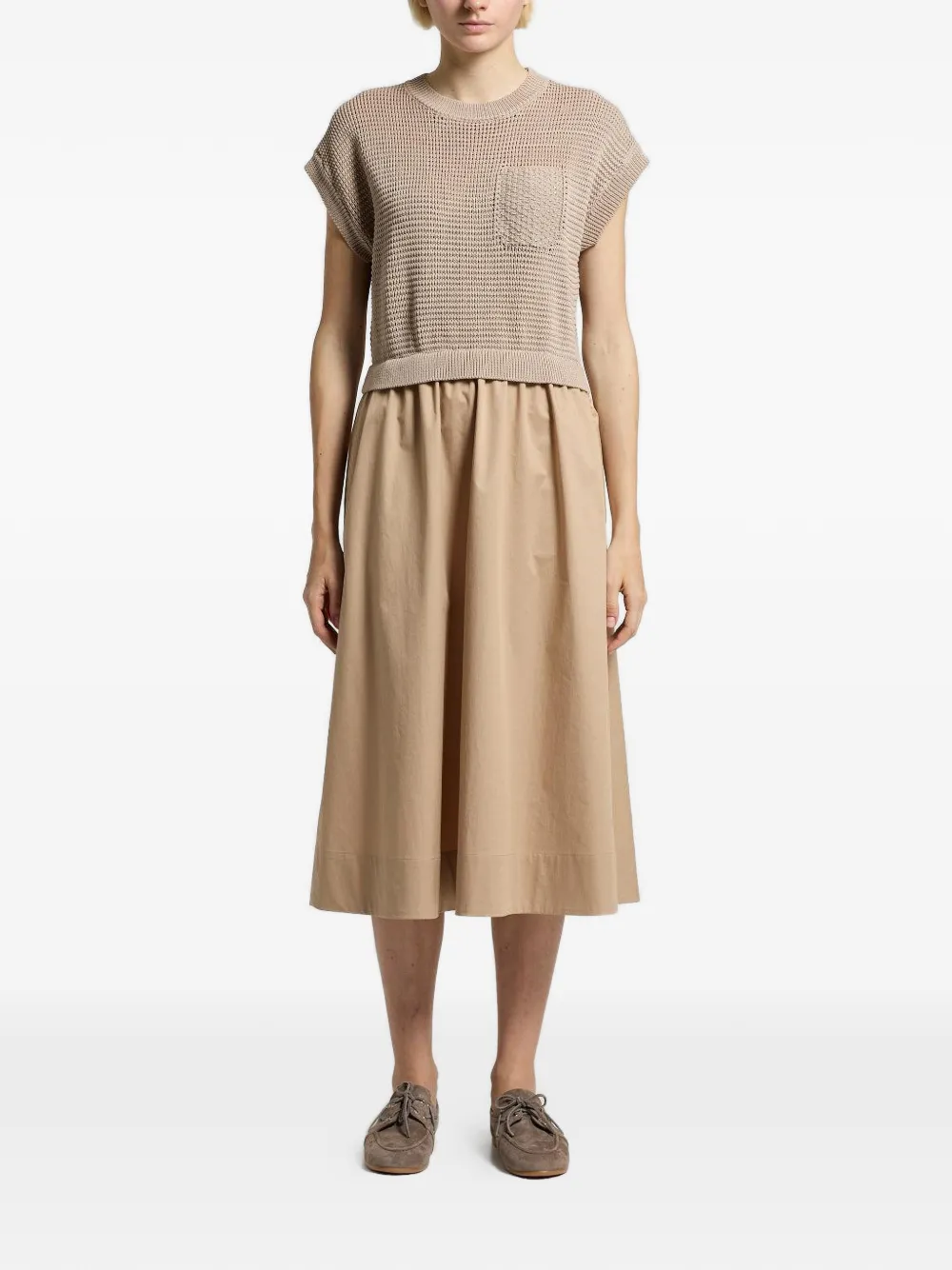 Peserico chest-pocket midi dress - Beige