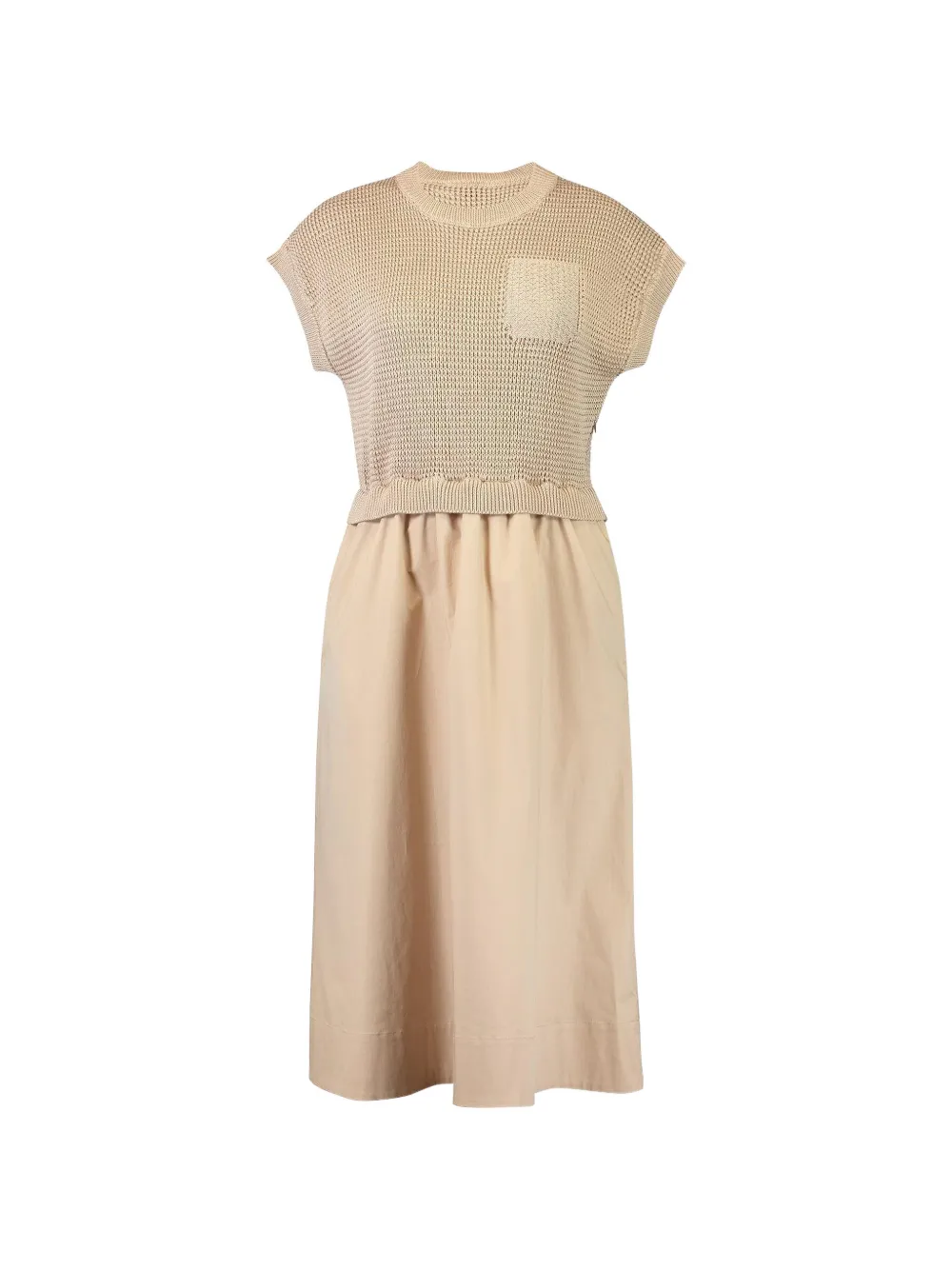Peserico chest-pocket midi dress - Toni neutri