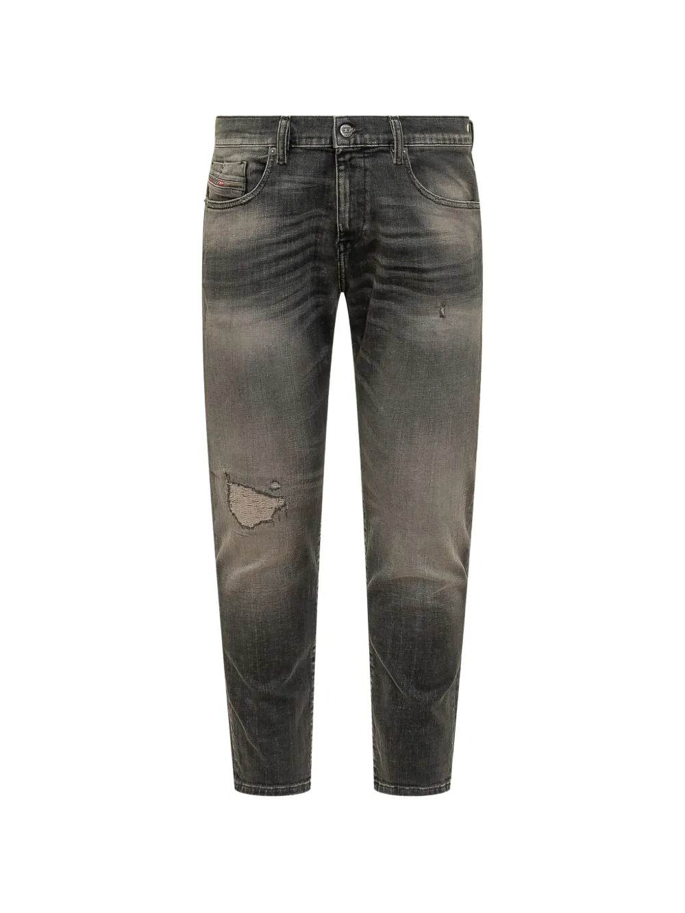Diesel 2019 distressed d-strukt jeans - Grigio